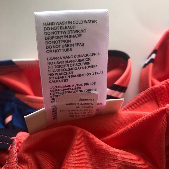 MICHAEL Michael Kors Retail $126 Striped Chain One Piece Swimsuit Size 10 - Picture 6 of 7